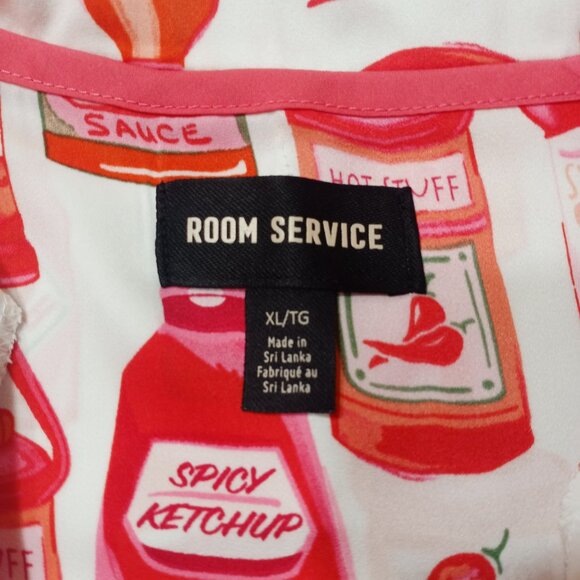 Room Service Hot Sauce Matching Set Satin Pajamas - Picture 9 of 9